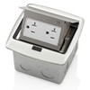 Leviton Pop-Up Floor Box with 20 Amp, Tamper-Resistant Outlet, PFTR2-BN,