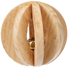Trixie 6187 Lamellenholzball mit Schelle, ø 6 cm