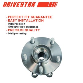DRIVESTAR HA590125 Front Wheel Hub & Bearing Assembly Driver/Passenger 5 Lugs w/ABS Fit Selected Infiniti AWD Models EX35/G35/M35/G37/FX45/FX50 AWD ABS(Pair)