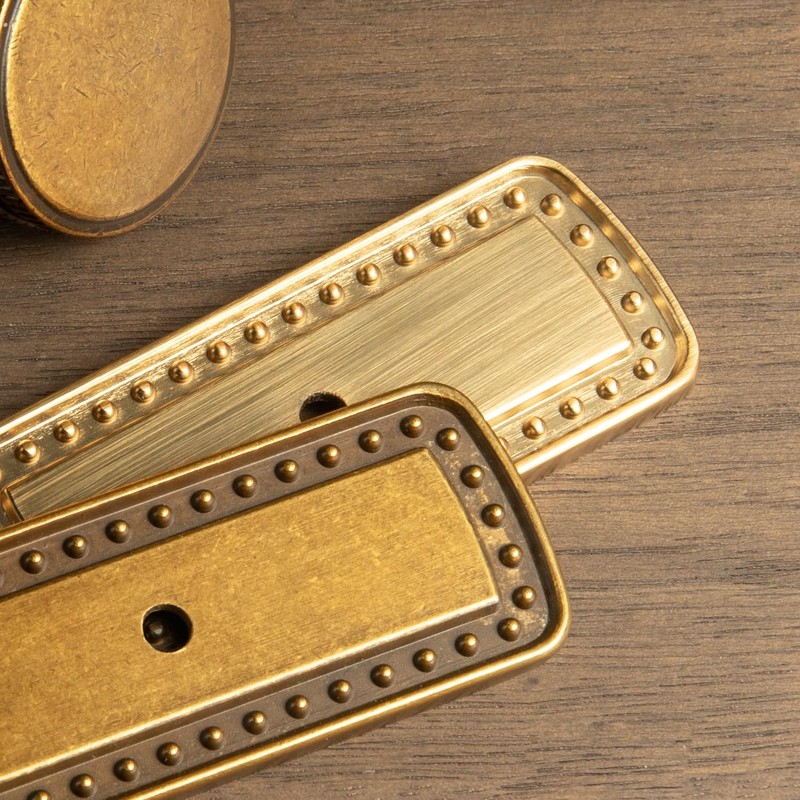 Goo-Ki Cabinet Knobs with Base Plate/Backplate Zinc Alloy Hardware for