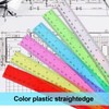 Plastic Ruler Set, 6 Pcs Plastic Transparent Ruler, Transparent Straight