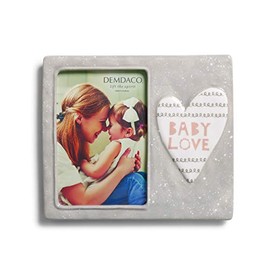 DEMDACO Baby Love 8.25 x 7.25 Earthenware Picture Frame