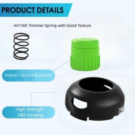 Kaberalty AH1300 Replacement Trimmer Cover Cap & Trimmer Knob Spring Compatible with Ego 15inch ST1500F,ST1500SF,ST1500XY,ST1500-S,ST1500 String Trimmer (2+2+2)