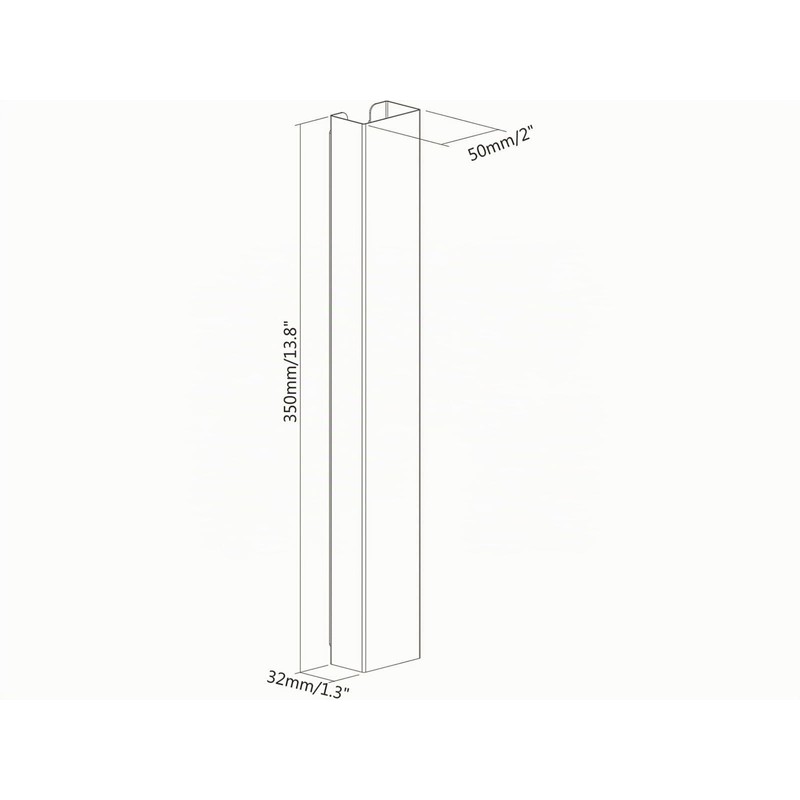 PureMounts® Kabelkanal für Schreibtische, magnetische Befestigung, 35cm, weiß