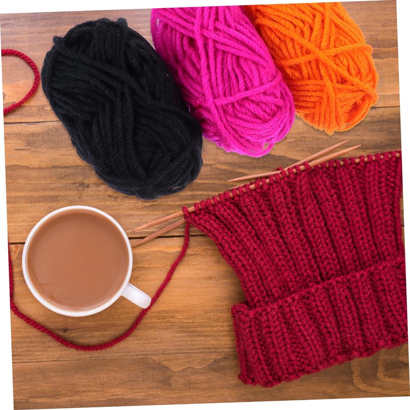 LALAFINA Acrylic Yarn Knitting Crocheting 12 Colors Soft Durable Craft