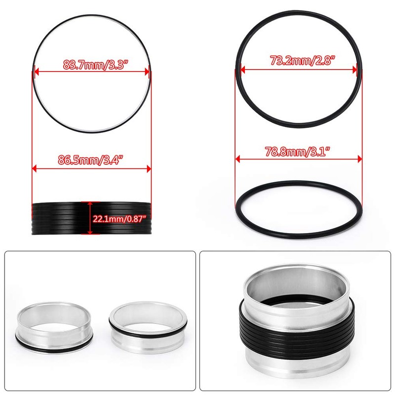 PQY 2.5 Inch Aluminum Quick Release V Band Clamp with
