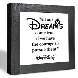 All Our Dreams Come True..., Inspirational Home Decor, Wood Box Sign, Inspirational Gift For Friend Family, Farmhouse Home Decor, Suitable for office, home, living room, bedroom desktop