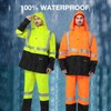 Hi Vis Heavy Duty Waterproof Safety Rain Suit - Reflective
