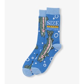 Little Blue House Men's Crew Casual Sock, Size Matters, One