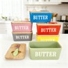 Domini Large Butter Dish,Ceramic Butter Dish with lid and knife,
