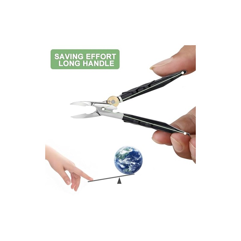 Professional Ingrown Toenail Clippers with Safety Lock and Wide Jaw