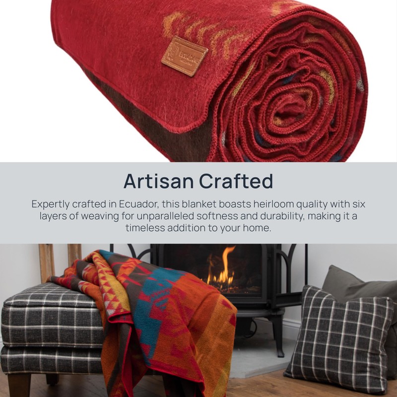 Ecuadane Southwestern Throw Blanket for Couch, Sofa, Bed, Soft, Plush,