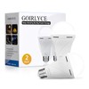 GOIRLYCE Emergency Rechargeable Light Bulbs, White Battery Operated Light Bulb