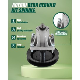 ACEBRI Deck Rebuild Kit 46" Mower Deck Part Rebuild Kit 618-0660B Spindle for Cub Cadet LT1045 LT1046 1 Drive Belt 3 Spindle Assembly 3 Mower Blades