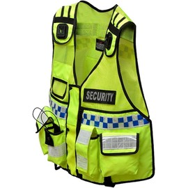 RAC3 New Model Hi Viz Tactical Vest,Dog Handler, Security Vest, Tac Vest (Yellow Security)