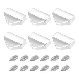 HARFINGTON Zipper Tail Clip, 6 Pcs Zinc Alloy Zipper Buckle Tails Stopper End Tips for Leather Sewing DIY Accessories (0.75 Inch, Silver Tone)