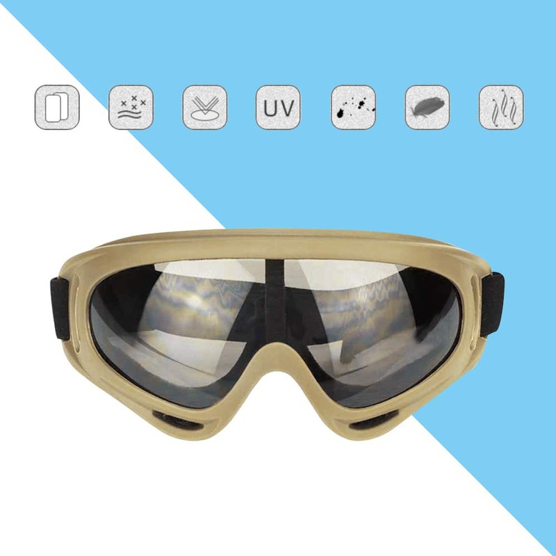 Airsoft Mask with Goggles, Foldable Airsoft Mesh Mask with Ear