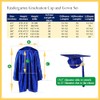 FtyFty Shiny Kindergarten Graduation Cap and Gown Set (27"(3'6"-3'8"), Black)