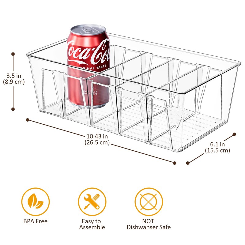 Puricon 4 Pack Pantry Organization and Storage Bins for Kitchen