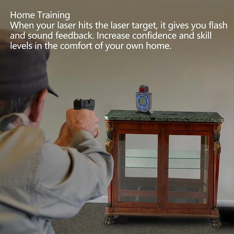 Electronic Laser Trainer Target with Sound Effects Digital Portable Dry