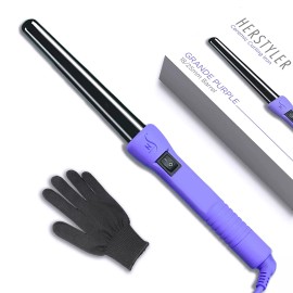 Herstyler Grande Purple Professional Salon Perfect Curling Ceramic Heat Barrel