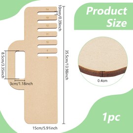 BENECREAT 7 Sizes Measuring Board, MDF Ruler for 8/9/10/11/12/13/14 Inch Ribbon Making, Arts and Craft Supplies