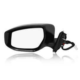 PM Auto Left Driver Side Mirror, Power Heated Paintable Manual Folding View Mirror Replacement For 2013-2018 Nissan Altima