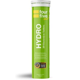 fourfive Hydration Tablets (Lemon&Lime) Low Calorie Vitamin Electrolytes, Vegan, Magnesium & Calcium, Sports Hydration - 1x20 Effervescent Tablets