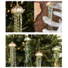 4PCS Glass Pearl Jellyfish Pendant Xmas Tree Hanging Ornaments for
