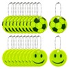 HAIKING Reflective Keychains, 20 PCS Night Light Soccer and Smile