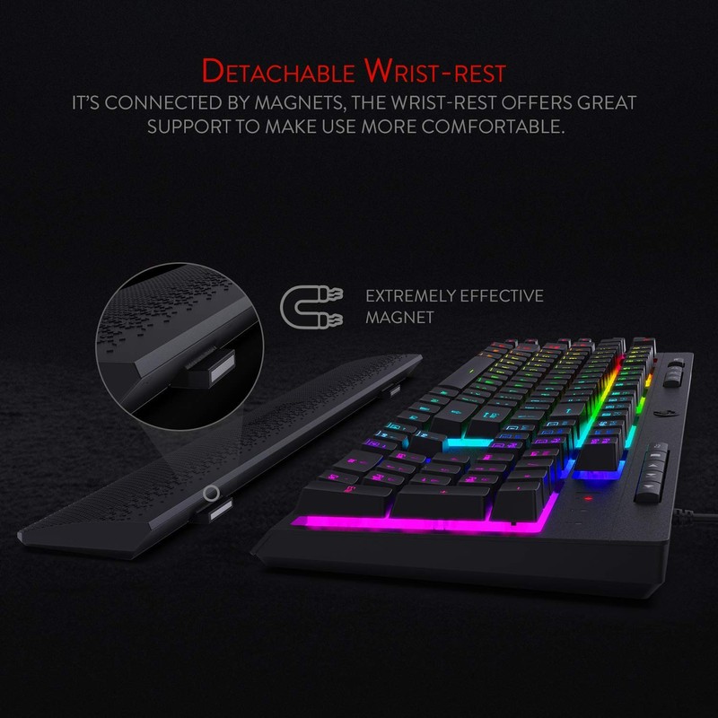Redragon K512 Shiva RGB Backlit Membrane Gaming Keyboard with Multimedia