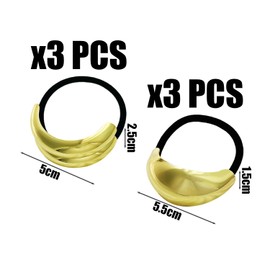 Pack of 6 Women's Hair Bobbles, Fashionable Hair Bobbles, Geometric Metal Hair Bobbles, Elastic Hair Ties, Creative Design Hair Accessories, Hair Accessories