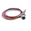 Fupiomeef 1.64ft M12 12 Pin A Code Female Connector Cable,