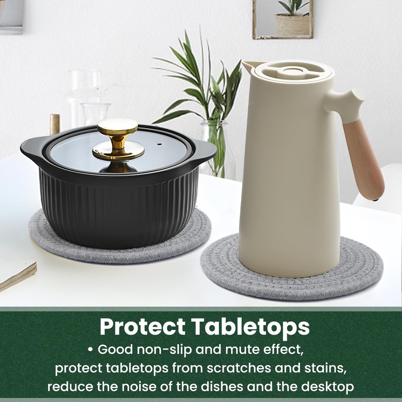 KITLAB 8 Inch Trivets for Hot Dishes, Hot Pots and