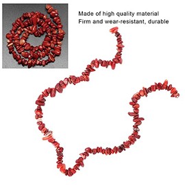 Cuentas Irregulares, 3-8mm Cuentas Sueltas Perforadas Piedras Preciosas Irregulares Cuentas de Piedra de Astillas para Pendientes, Collares, Fabricación de Pulseras (Piedra de Coral Rojo)