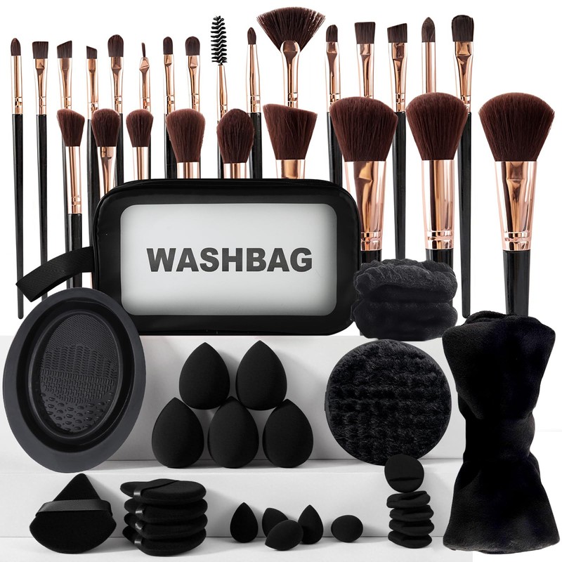 ASVEL 51 Piezas Set de Brochas de Maquillaje Profesional Completo,
