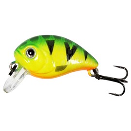 SEABUZZ Wobbler Chub Bug 2.4 g x 2.7 cm Flat Runner 0.3 m - Pike Zander Trout Bass Catfish Fishing Lure with Treble Hook - Predator Fishing Bait - Artificial Bait - Trout Bait - Fishing Lures