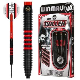 WINMAU Joe Cullen The Rockstar 25 Gram Professional 85% Tungsten Darts Set with Flights and Stems (Shafts)