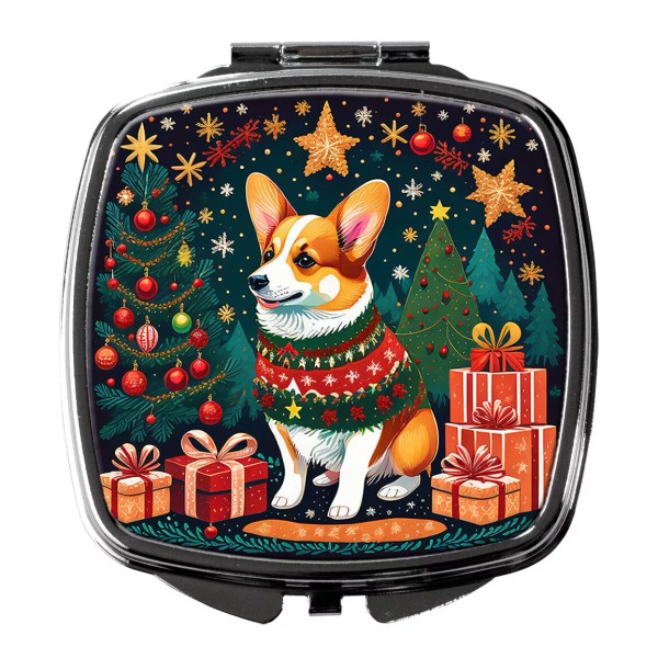 Corgi Christmas Compact Mirror DAC1116SCM