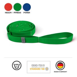 FLEXVIT Multi Fitness Band Fitness (Green) - Fitness Bands for Effective Full Body Training, Physiotherapeutic Purposes and Skin Tightening, 3 Strengths, for Beginners and Professionals, Washable