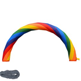 INTSUPERMAI Inflatable Arch Garden and Home Inflatable Advertising Arch with Fixed Rope for Wedding Ceremony Kindergarten 32.8X16.4ft/10X5m Rainbow Color