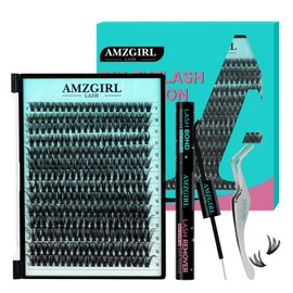 Lash Extension Kit 280PCS Eyelash Clusters 50D DIY Eyelash Extension Kits Individual Lashes Natural Lash Clusters Kit with Bond and Remover, Lash Tweezers(D-Mix9-16mm)