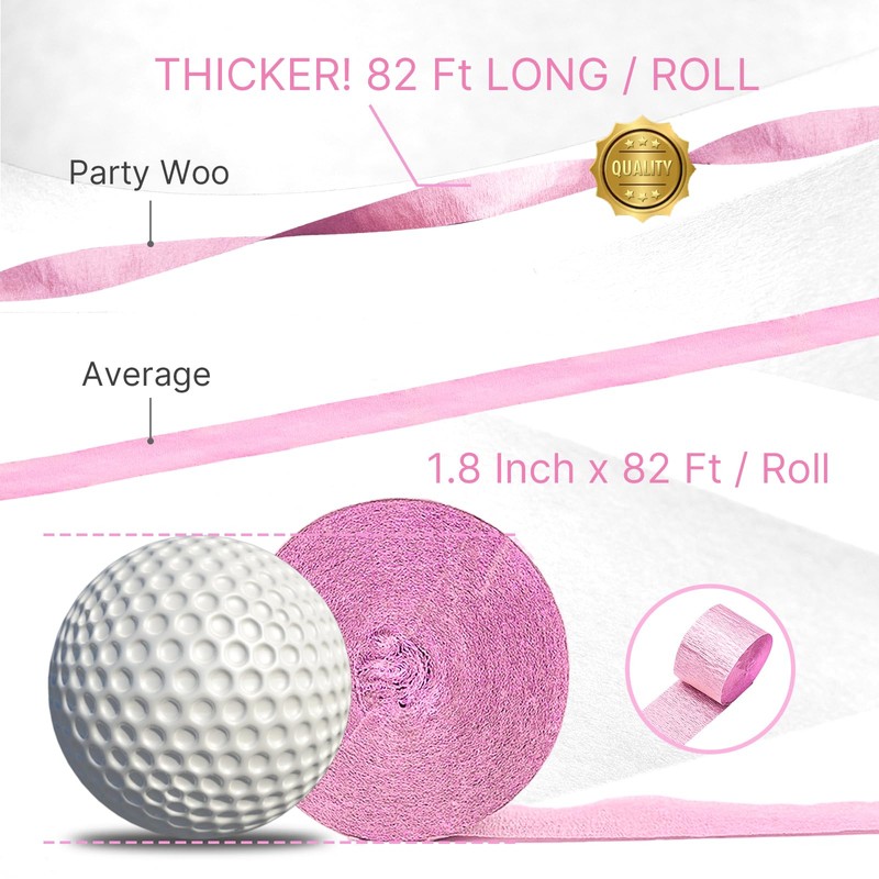 PartyWoo 9649 - Serpentinas de papel crepé (4 rollos)