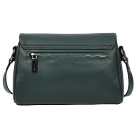 House of Luggage Women's Classic Small Leather Multi-Compartment Cross Body Bag HLG105 (Green)