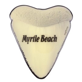 Myrtle Beach Shark Tooth Magnet, Collectible Travel Souvenir Keepsake, 3.37 Inches