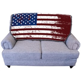Pure Country Weavers United States - American Flag Blanket - Gift Tapestry Throw for Back of Couch or Sofa - Woven from Cotton - Made in The USA (61x36)
