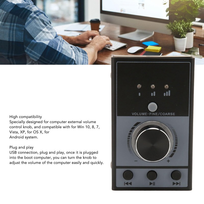 USB Volume Control Knob, PC Computer Volume Remote Controller Knob