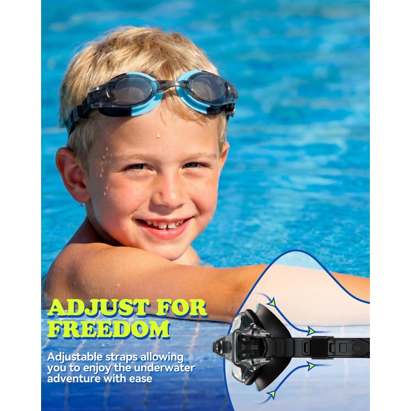 Aegend 2 Pack Kids Goggles, Swimming Goggles for Kids Age