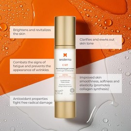 Sesderma C-Vit Crema Gel facial revitalizante actividad antioxidante, hidratante, antiarrugas e iluminadora 50ml                                      