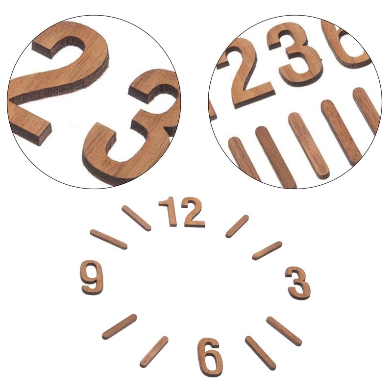 Alriedy 3D DIY Wall Clock Numbers Set Dial for Wall